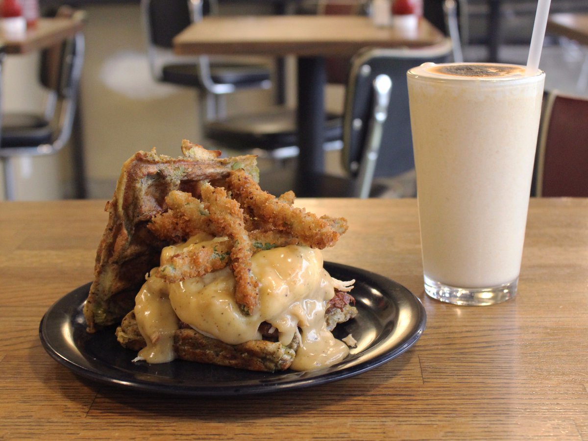 BLOOD HARVEST: stuffing waffle bun, smoked/pulled turkey, mashed potatoes, gravy + French’s Fried Onion-breaded green beans
SWEET POTATO PIE SHAKE: vanilla ice cream, sweet potato-brown sugar purée; w/ toasted marshmallow creme (avail spiked w/ bourbon)
#ZBoftheWeek #Thanksgiving