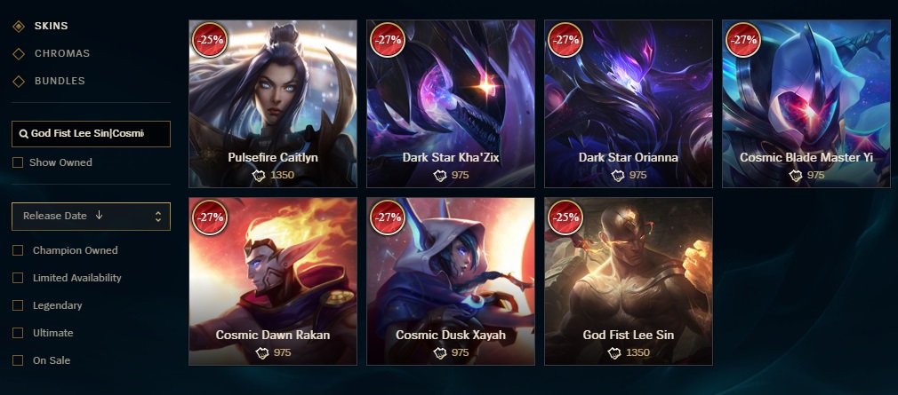 Shop Lee Sin's Catalog