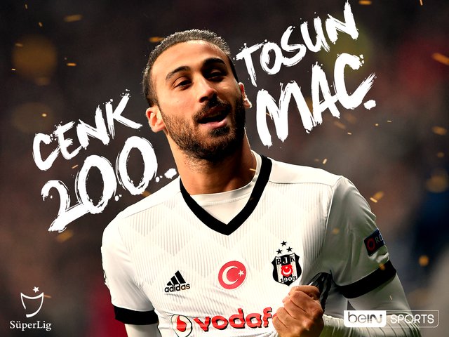 Cenk Tosun, T.M. Akhisarspor karşılaşmasında oyuna girerek Beşiktaş formasıyla 200. maçına çıktı! ⚽👏