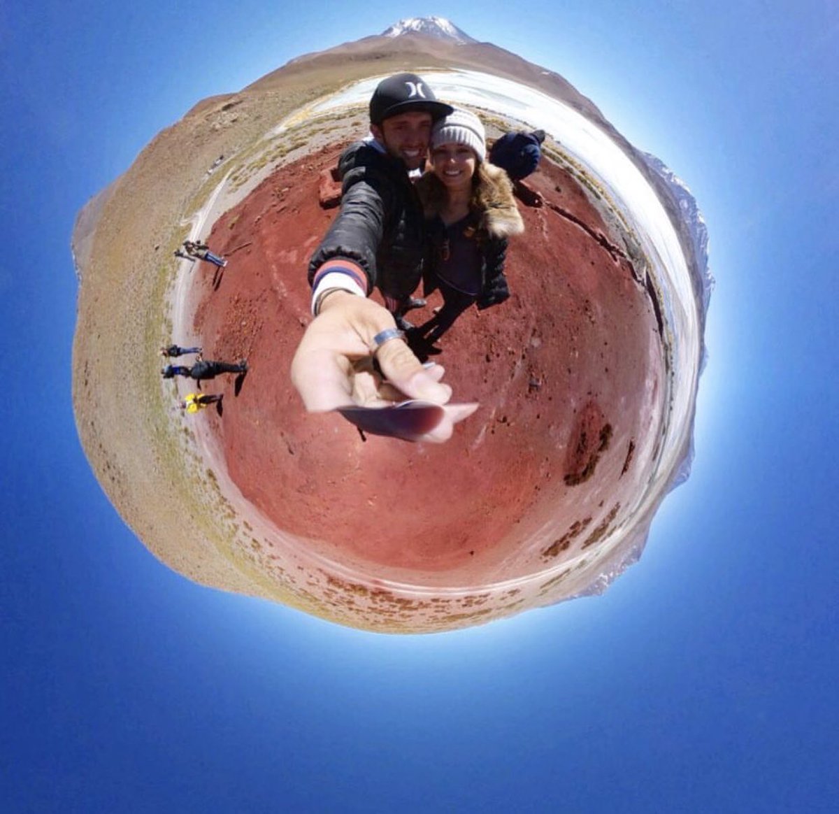 TinyPlanet2's tweet photo. Volcanoes, red soil, the Andes mountains... I want to see it all with you. 
#coupleswhotravel #tinyplanet #tinyplanetcouple #bolivia #southamerica #travel #travelphotography #vr #javicel #360 #theta https://t.co/JIZbVG2SZq