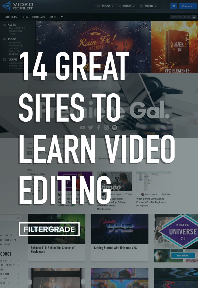 filtergrade's tweet photo. 14 Great Sites to Learn Video Editing https://t.co/vQGCZ7iAlJ https://t.co/gMc28vPB3r