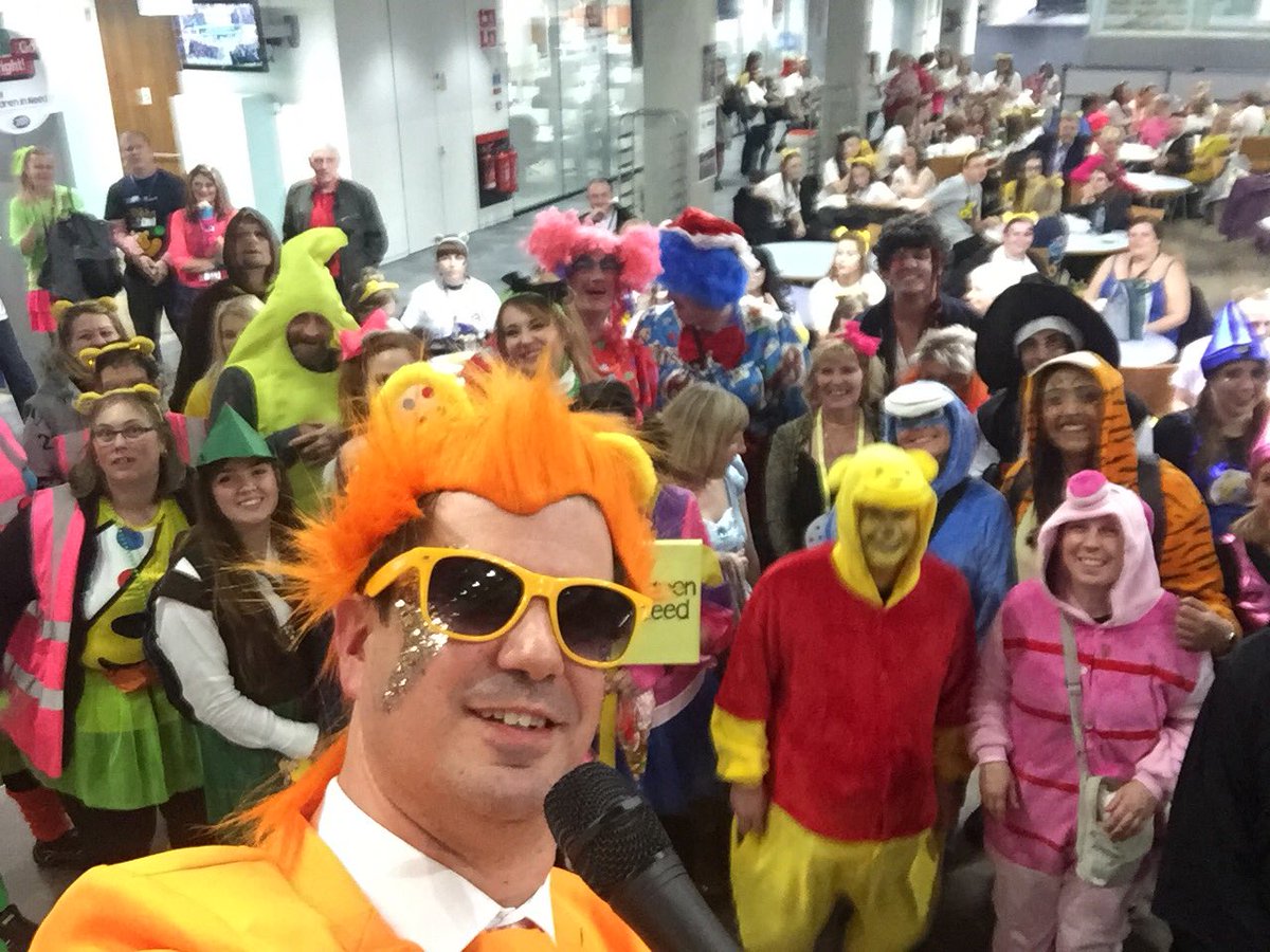 rfb111's tweet photo. Boots and Children in Need - after today’s wacky races and fund raising we are now about to turn our call centre into Children In needs biggest! @BootsUK #childreninneed2017 https://t.co/vV92XLpOTy