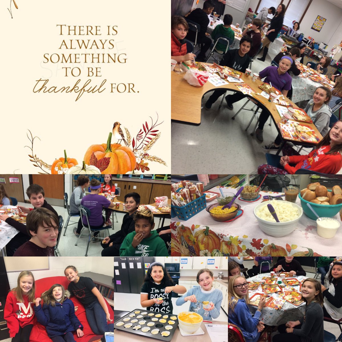 mslynchmac's tweet photo. Thanksgiving feast planned, prepared and served by my Ss #AttitudeofGratitude #peerpartners #luckyteacher https://t.co/KdMZQo6i95