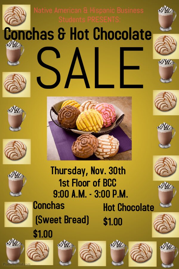 NAHBS's tweet photo. Stressed about finals? Then come out to our fundraiser on November 30th to catch a break! (and a delicious snack 😜) NAHBS will be selling sweet bread and hot chocolate to keep you warm and to feed those taste buds! See you all there! https://t.co/qvenBWsuJj