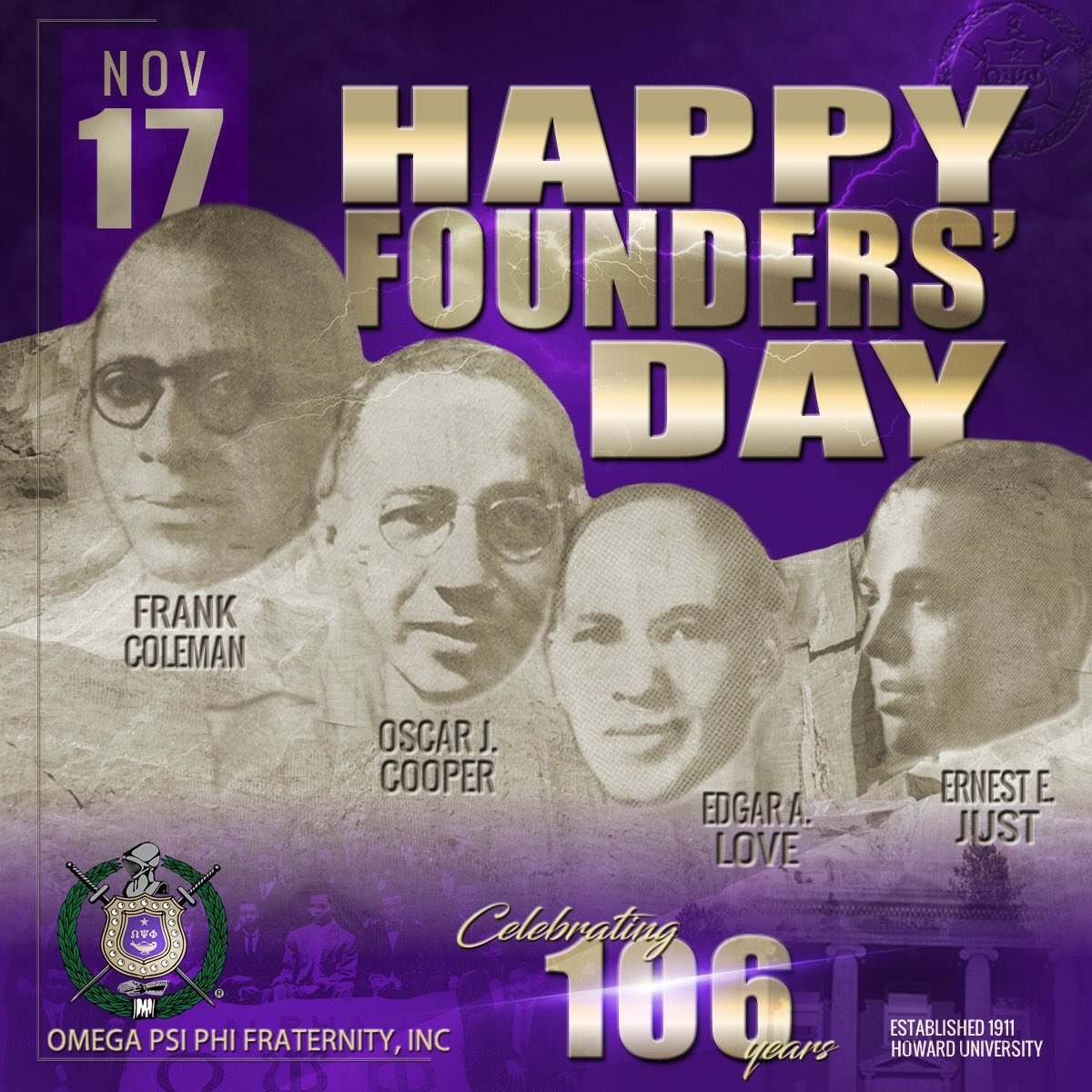 DMFW09's tweet photo. Happy Founders Day to all my brothers of The Omega Psi Phi Fraternity, Inc.  RQQ!! https://t.co/BdWJ4BXiRL