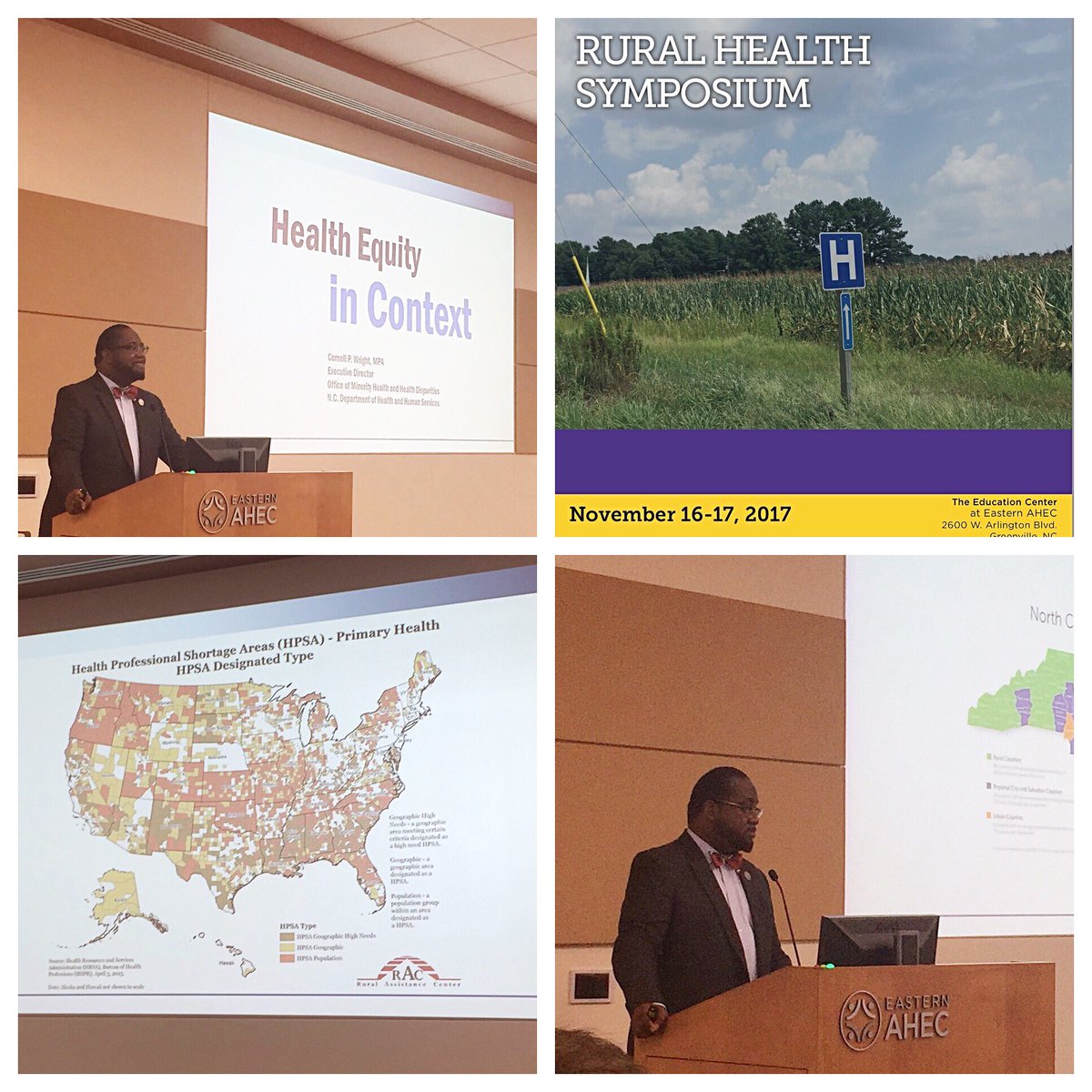 CPWrightMPA's tweet photo. Enjoyed speaking today at the Rural Health Symposium today in #GreenvilleNC #RuralHealth #OurRural #HealthEquityInContext #KeynoteFlow #CPWMPA https://t.co/8aSwUV9Bd2