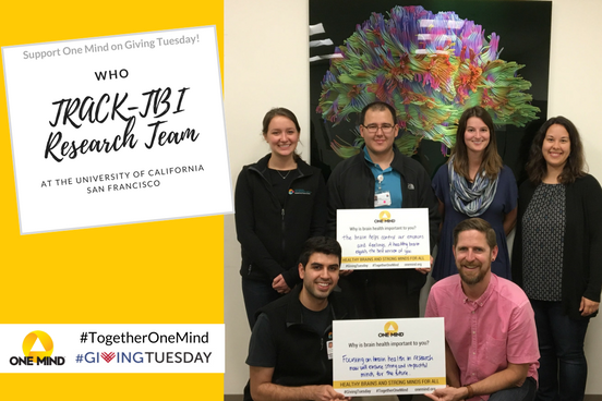 OneMindOrg's tweet photo. The 2.8 million Americans who experience brain trauma each year need better diagnostics and treatments. Join One Mind this #GivingTuesday to support TRACK-TBI! #TogetherOneMind https://t.co/AiPnfJ02iM