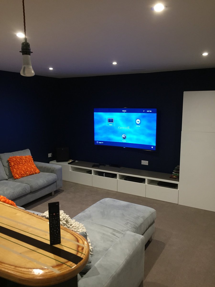 LumiereAV's tweet photo. Crazy busy Friday commissioning 2 @Control4 projects. An amazing #media room #4k @Dolby #atmos @RakoControls #smartlighting https://t.co/bMMWwB8lhs