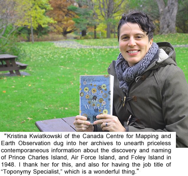 Louise_Metivier's tweet photo. An @NRCan CCMEO specialist in geographical place names is acknowledged in #MindsofWinter novel up for the @GillerPrize ! #GeoWeek #cooljobs https://t.co/pCOljmzQVU