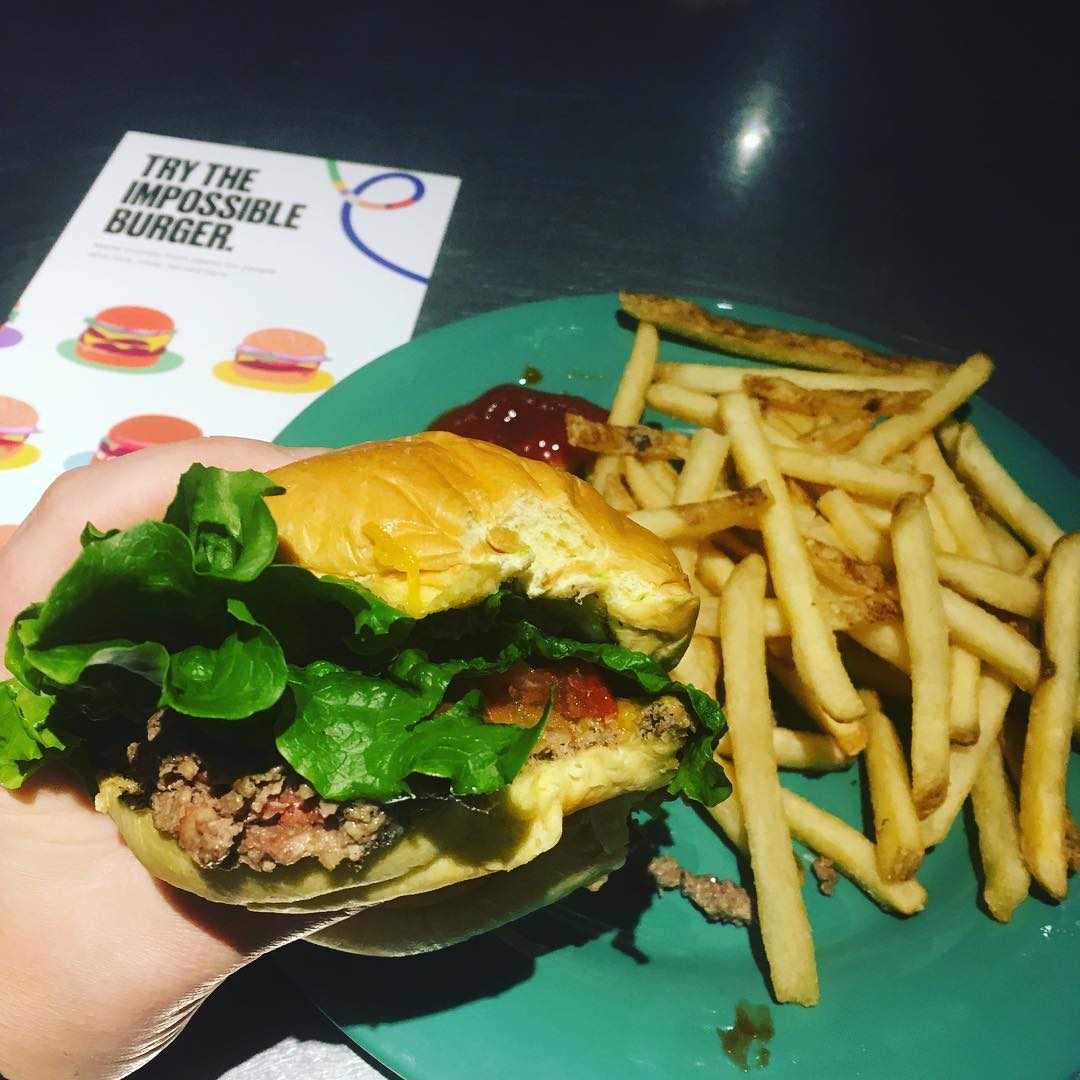CASNightLife's tweet photo. NEWS: That @ImpossibleFoods burger you tried at #BiteLife? It'll be at *every* NightLife from now on. Sustainable plant-burgers forever. ๐ฑ๐๐ค(๐ท: post-doc Allison F.) https://t.co/XP7wwNmpGk