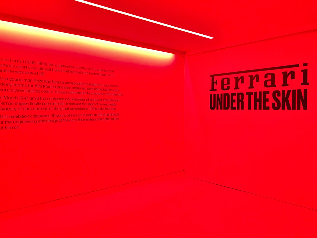 activrightbrain's tweet image. If you have even the slightest interest in #cars, then you’ll love #Ferrari #UnderTheSkin at the @DesignMuseum - where great #design is showcasing great design. #Ferrari70