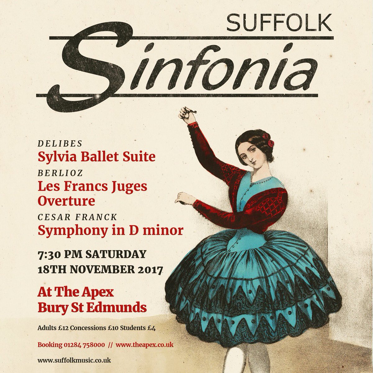 Don't forget about this fantastic concert tomorrow <a href="/TheApexVenue/">The Apex</a> with <a href="/SuffolkSinfonia/">Suffolk Sinfonia</a>. We look forward to seeing many of you there!