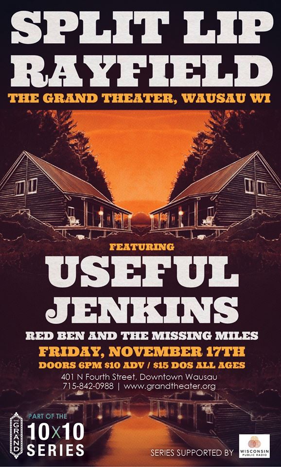 splitliphq's tweet photo. TONIGHT! Three bands for JUST $10! It's a full night of #bluegrass with #SplitLipRayfield and special guests @usefuljenkins & Red Ben and the Missing Miles!
Part of @GrandTheater's 10x10 Series.
Tickets just $15 at the door! https://t.co/qbR2EhTzVt