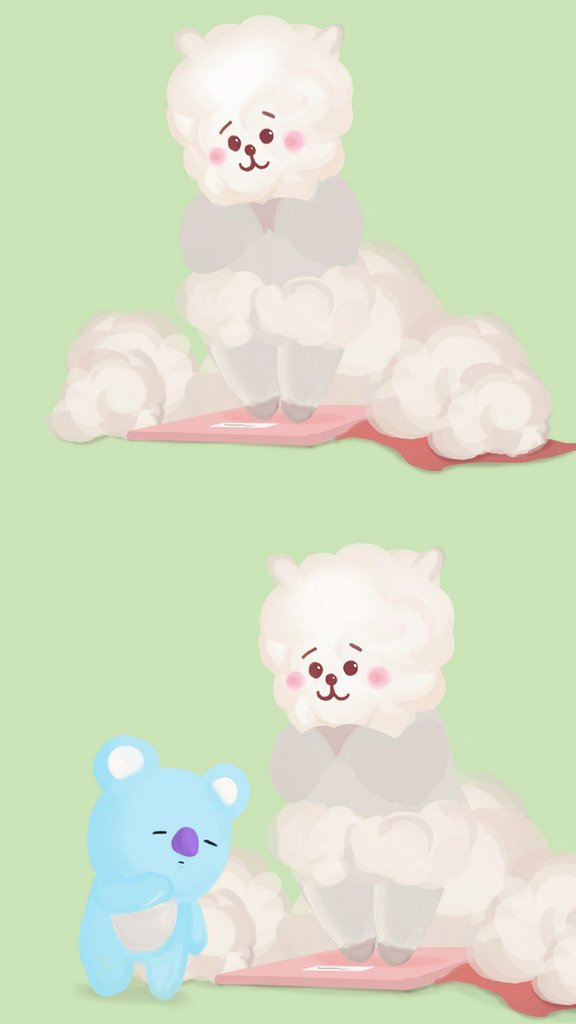 ZoraChuang's tweet photo. Body weight👀
#BTS #BT21 #btsfanart #RJ #KOYA https://t.co/neePixsRrP