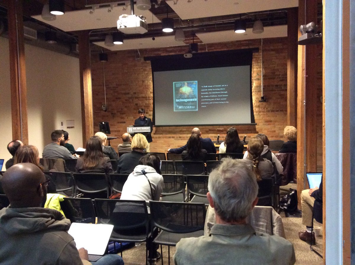 stargould's tweet image. Now up at our #KatherineHayles Symposium: Colin Milburn #technogenesis #HumanitiesFutures