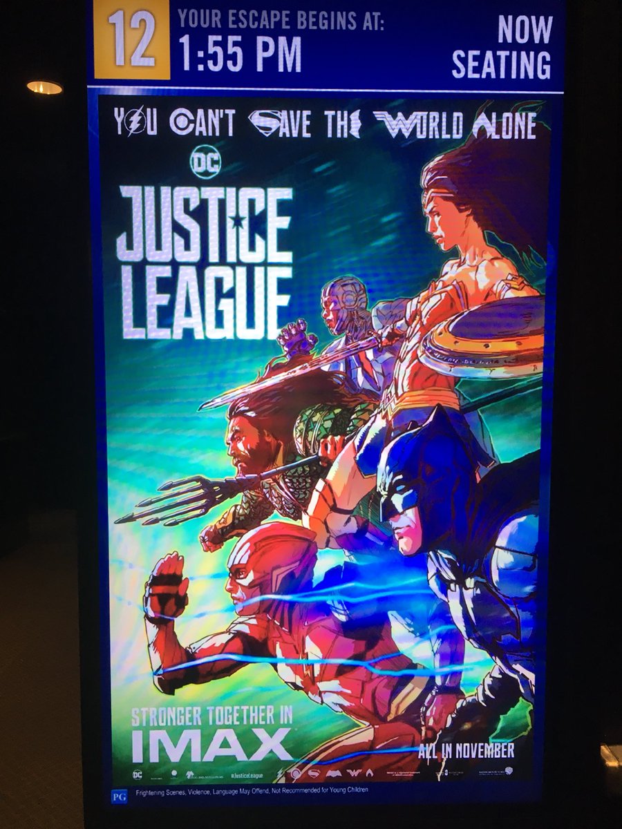 DanReynish's tweet photo. I’m here to find out if #JusticeLeague is the worst movie of the year or just another massive misfire in the #DCU. #WishMeLuck #GoBatman https://t.co/CYwJH6oEyH