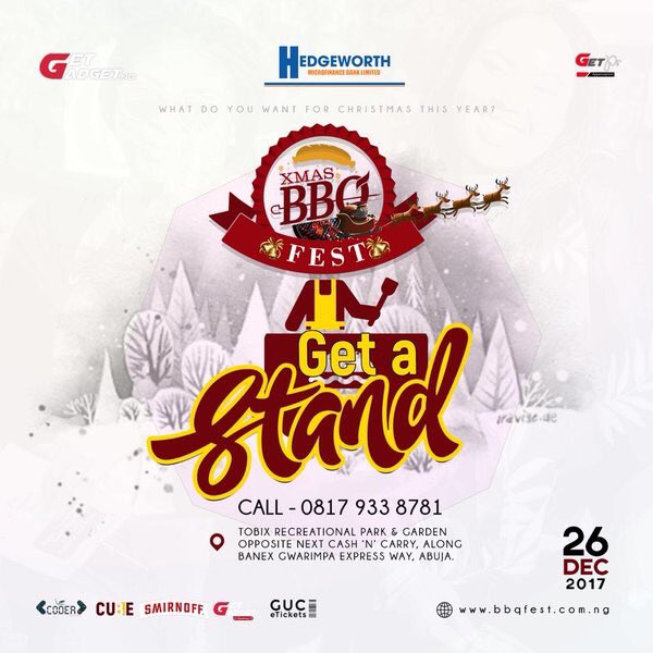itsmaiks_'s tweet photo. Do you want to be among this years #xmasbbqfest vendors? The door is now open.
Entertain our palates
Be a vendor @bbqfestng #xmasbbqfest
•
#xmasbbqfest #xbf #HedgeworthMFB @bbqfestng @getgadgetng @hedgeworth_mfb https://t.co/CKuiriFIrI