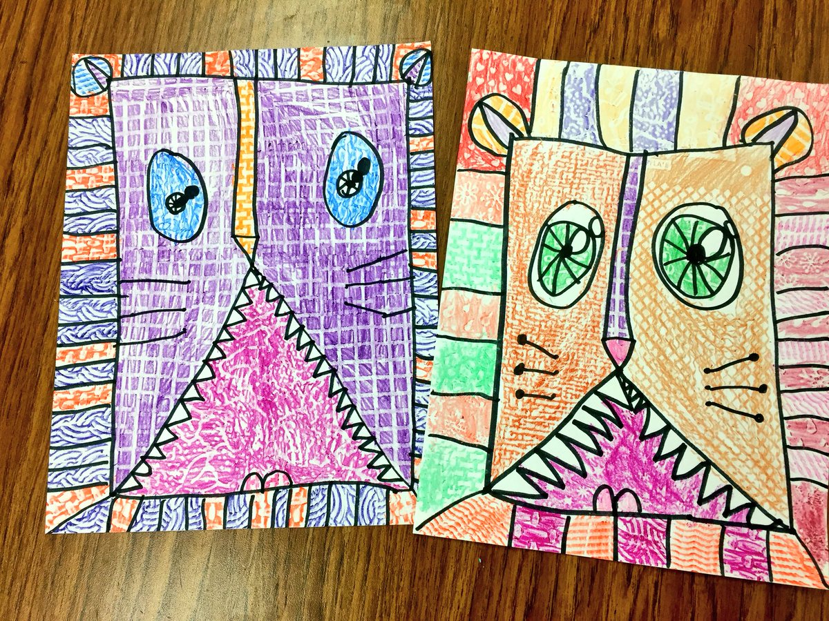 KerrCometsArt's tweet photo. Roar!!!! We are working on our ferocious texture lions in Kindergarten. https://t.co/4YP32pSUrt