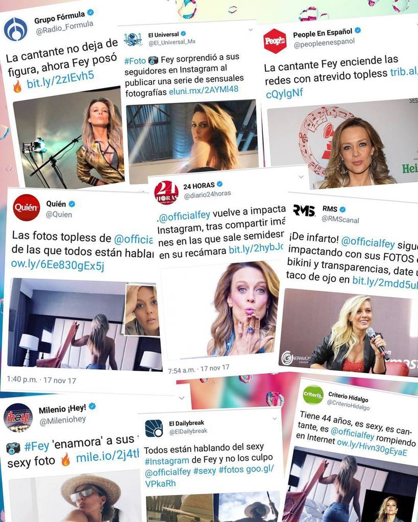monstersdefey's tweet photo. 🔝Mientras tanto ⚡@fey sigue impactado con sus fotografías. 📷📸🔥🔥Aquí unas de las tantas notas que siguen saliendo ..... 😱 #InstaFey #DivaDivine #DivaPower https://t.co/ZP5SLj5UjS https://t.co/dMQ3kbKWSF