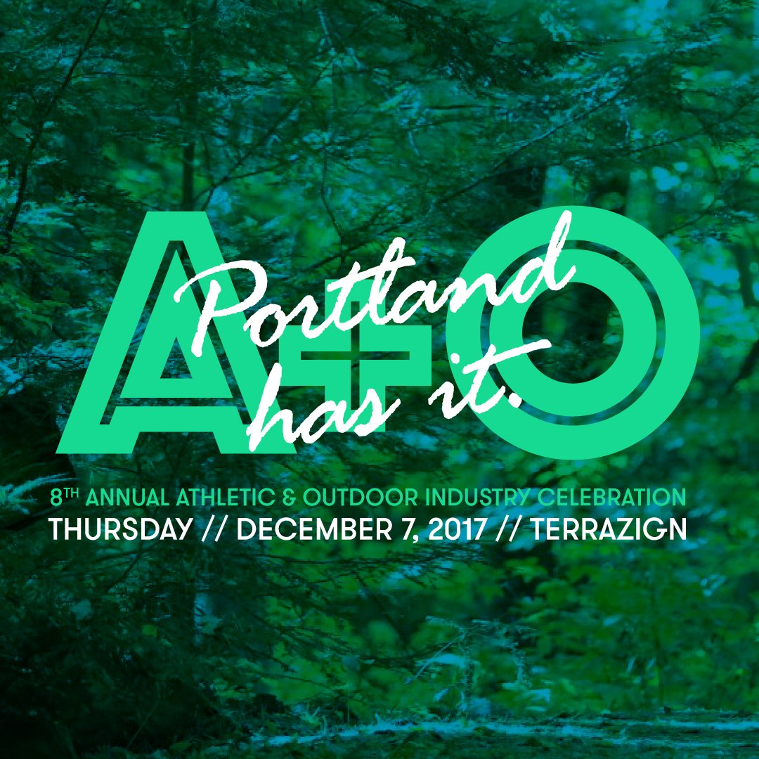 GreaterPDX's tweet photo. Coming up: Party with your fellow Portland's Athletic + Outdoor Industry people. Shop Portland A+O products. Win Portland A+O swag. Get your tickets for @pdxao's 8th Annual Celebration December 7 at Terrazign. https://t.co/lFgVlq6xj8 #PortlandHasIt https://t.co/bpL9x18guX
