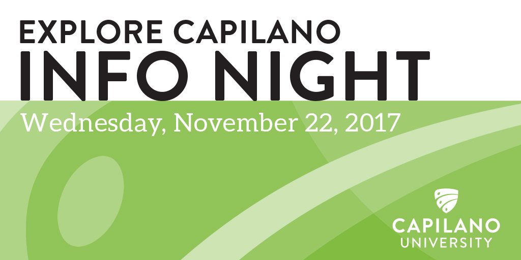 CapilanoU's tweet photo. Thinking of going to university? Come to #ExploreCapilano Info Night at #CapilanoU Wed, Nov 22 from 5:30 to 8 pm. Explore program options. Learn about admission, financial aid &amp; more! https://t.co/EWDVq1y5Mz @NVSD44  @WestVanSchools @burnabyschools @VSB39 https://t.co/86JCbLWwfr