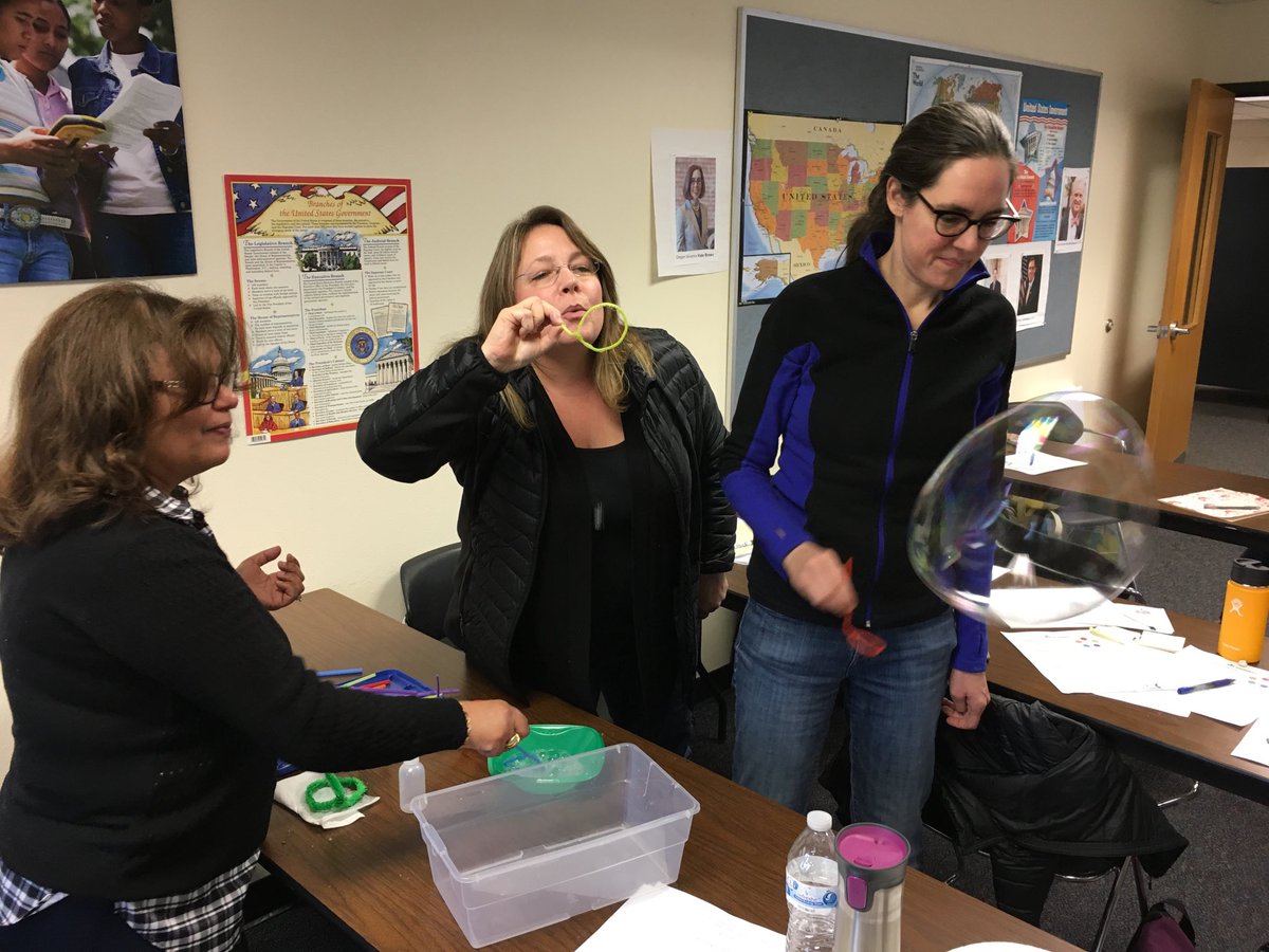 scottresearch's tweet photo. #HeadStart teachers engineering bubble wands with the #HeadStartOnEngineering project. @OMSI @ginasvarovsky https://t.co/IKL7encjE7