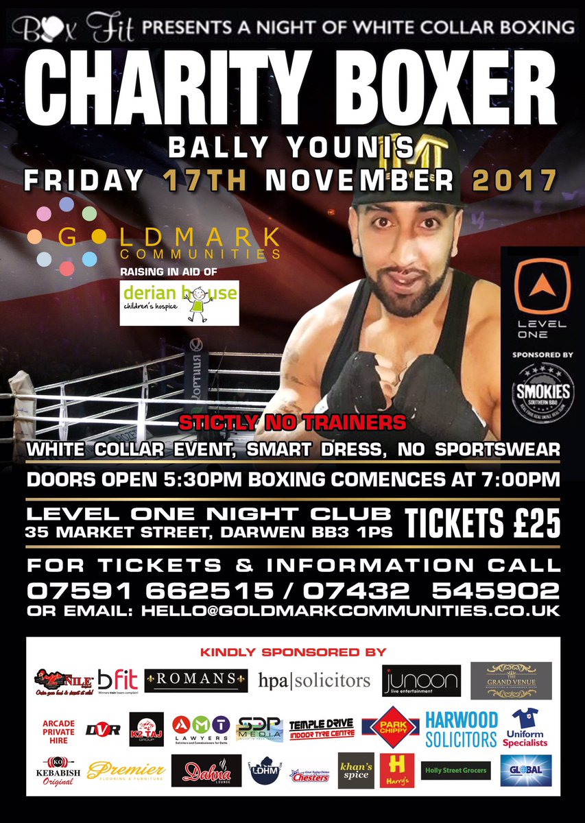 GoldmarkCom's tweet image. A fabulous evening of boxing this evening in Darwen. Our charity boxer Bally Younus helped to raise valuable funds for @DerianHouse with an faultless performance #Goldmark