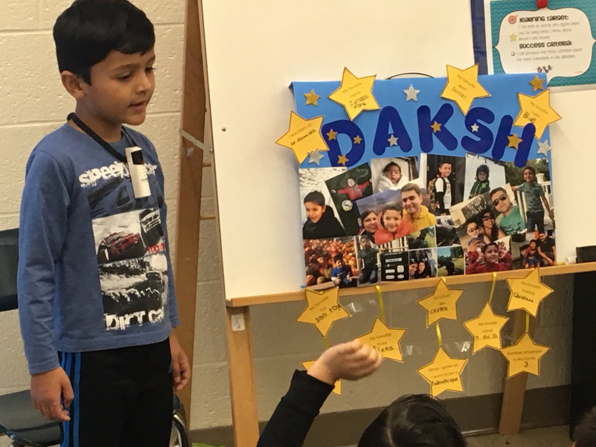 carolcollison1's tweet photo. Student leader sharing his ‘All About Me’ project! Awesome job! #LHEPride https://t.co/bmf97Jc2fd