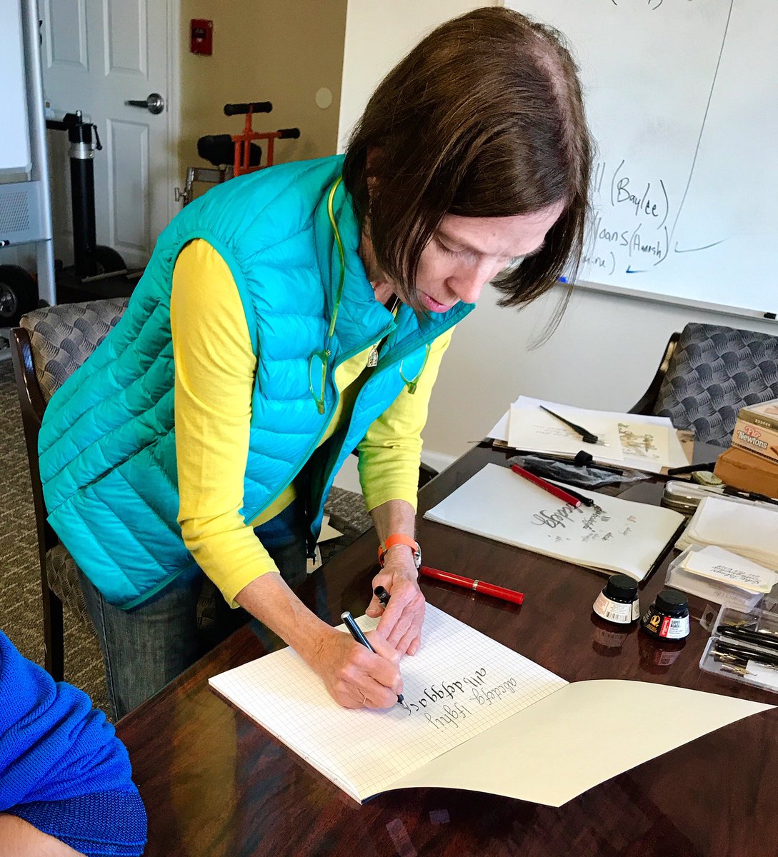 SHC designers had a fun time learning calligraphy skills with Julie Palmer. Thanks Julie. sprhill CS_SHC shc_admissions SHCBADGERS