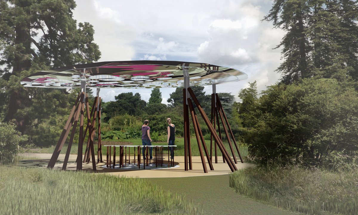andrewd_rhp's tweet photo. #throwbackfriday our teams entry for @CUBotanicGarden competition #c2016 exploring interpretation, poetic structure, reflective canopy - aerial view with your feet on ground @RHPartnership Congratulations to @CDC_Studio for #RisingPath looking forward to seeing it realised! https://t.co/gl9ZFMSPUg