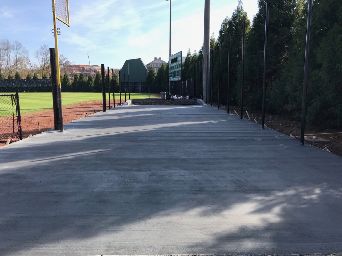Big Thank You to Greg Tucker and all the guys at J.T. Russell and Sons, Inc. Great work on the concrete in our new home bullpen!