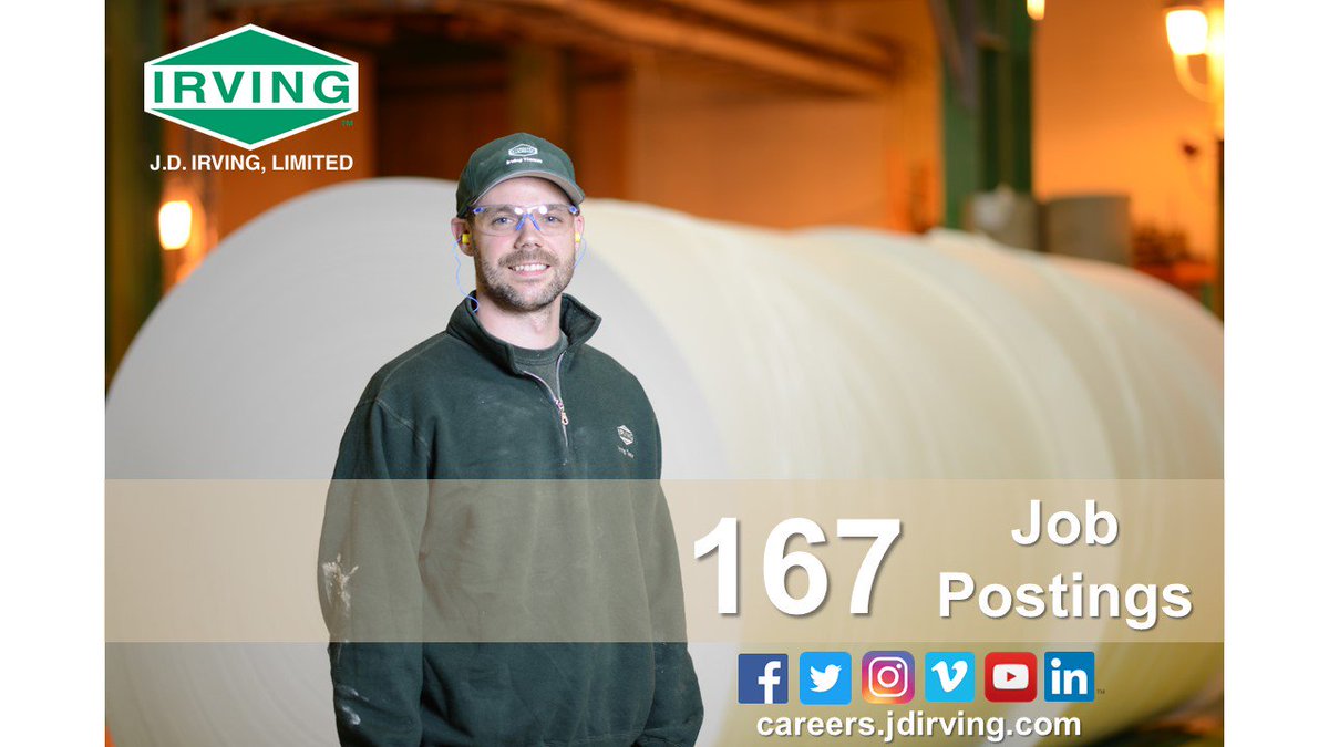 Take a few minutes this weekend to browse through our open opportunities on careers.jdirving.com!