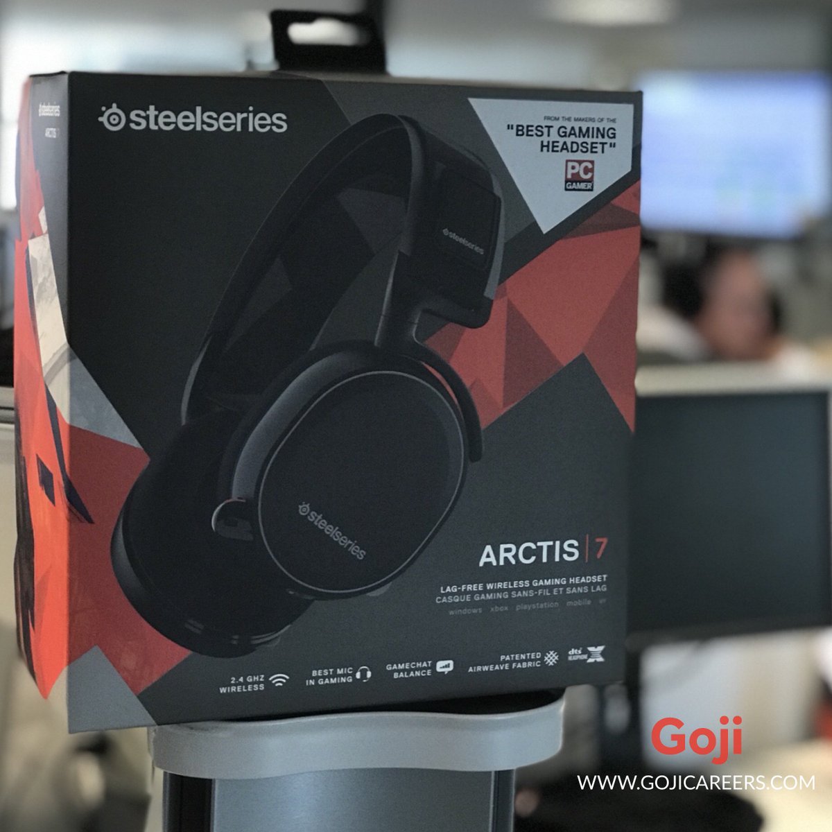 Goji_Life's tweet photo. Thank you @SteelSeries for our staff's brand new Arctis 7 headsets!
To Learn More Visit https://t.co/pfI3uoVmO6
#SteelSeries #AgentsDeserveBetter #GojiLife https://t.co/w6l8TarUK3