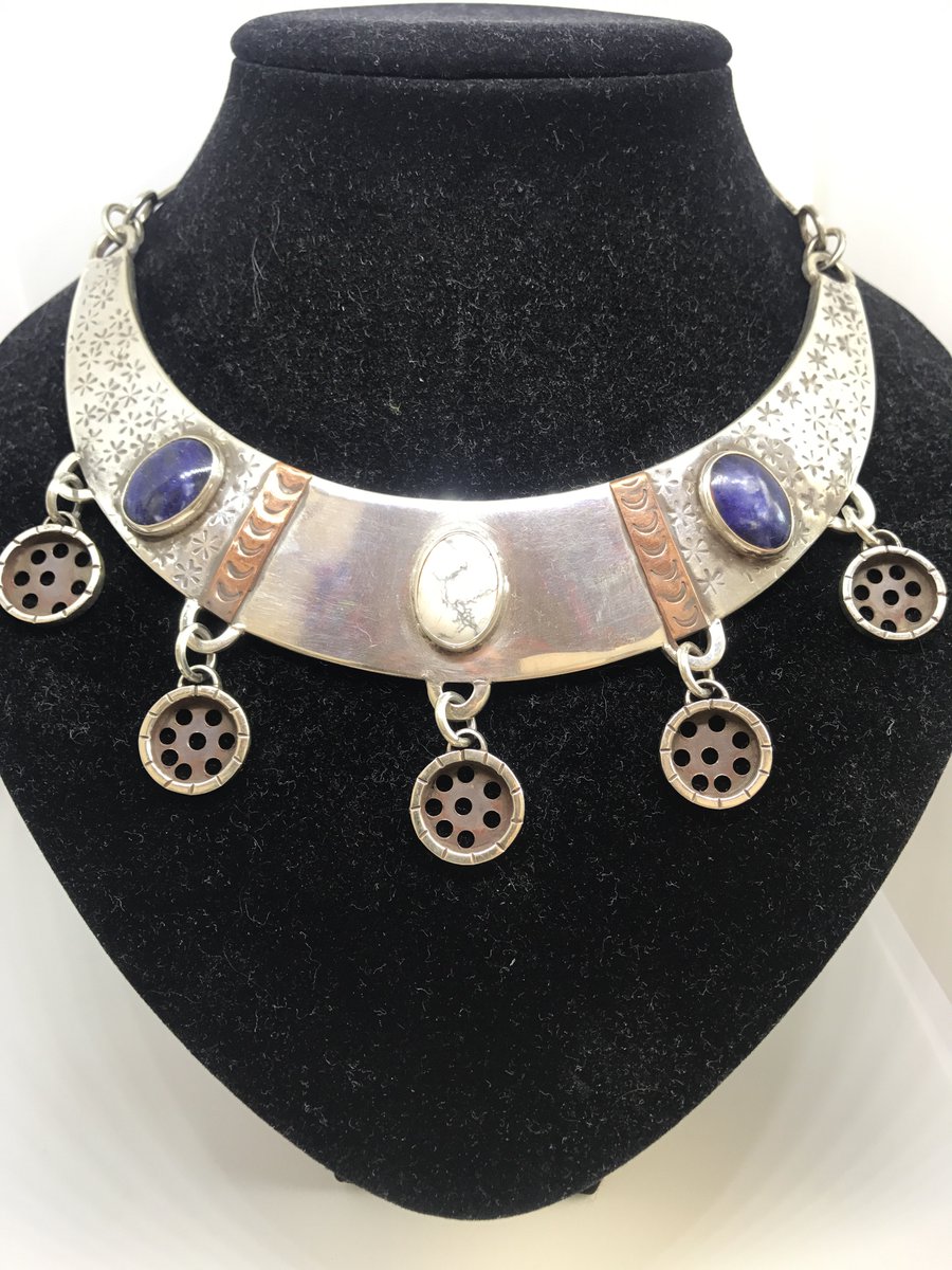 DrillhallStudio's tweet photo. Gorgeous! Neckpiece by Kris Kluznisk $330. #silversmith #thedrillhallstudio #xmasgifts https://t.co/A4ofVY3beN