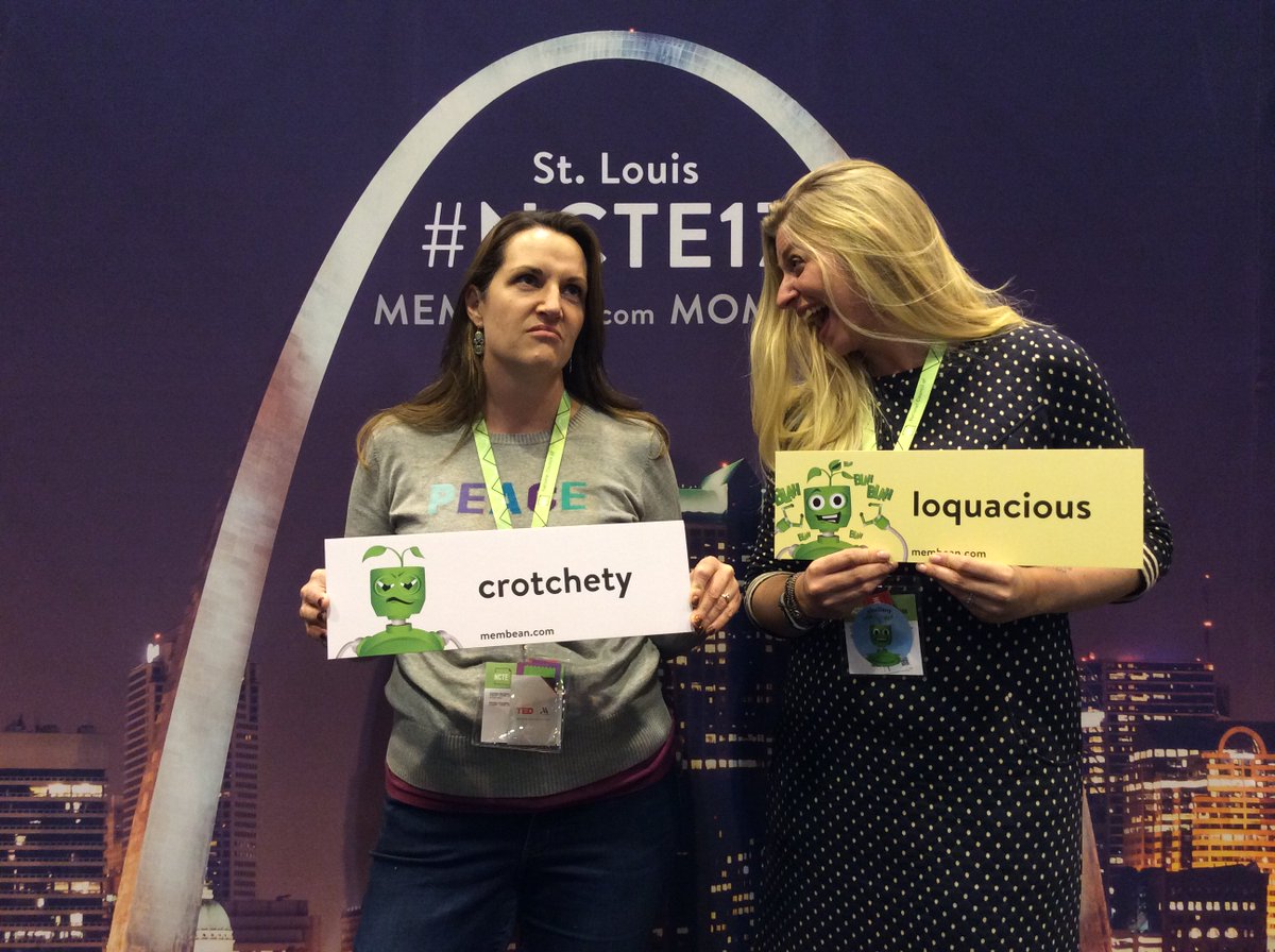 membean's tweet photo. Check out these great photos from #NCTE17! We're having fun being kooky and crotchety. #booth915 https://t.co/UMTsVaz42k