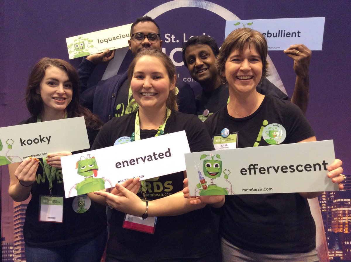 membean's tweet photo. Check out these great photos from #NCTE17! We're having fun being kooky and crotchety. #booth915 https://t.co/UMTsVaz42k