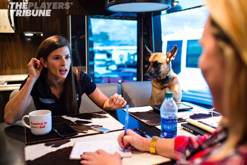 JennaFryer's tweet photo. I sat down for about 45 mins with the Sparkle Pony today. This is the look on her face when she told me she will end her career at the Indy 500 next year. 📸: Guillermo Hernandez Martinez/The Players’ Tribune. https://t.co/9S2UMt3IOf