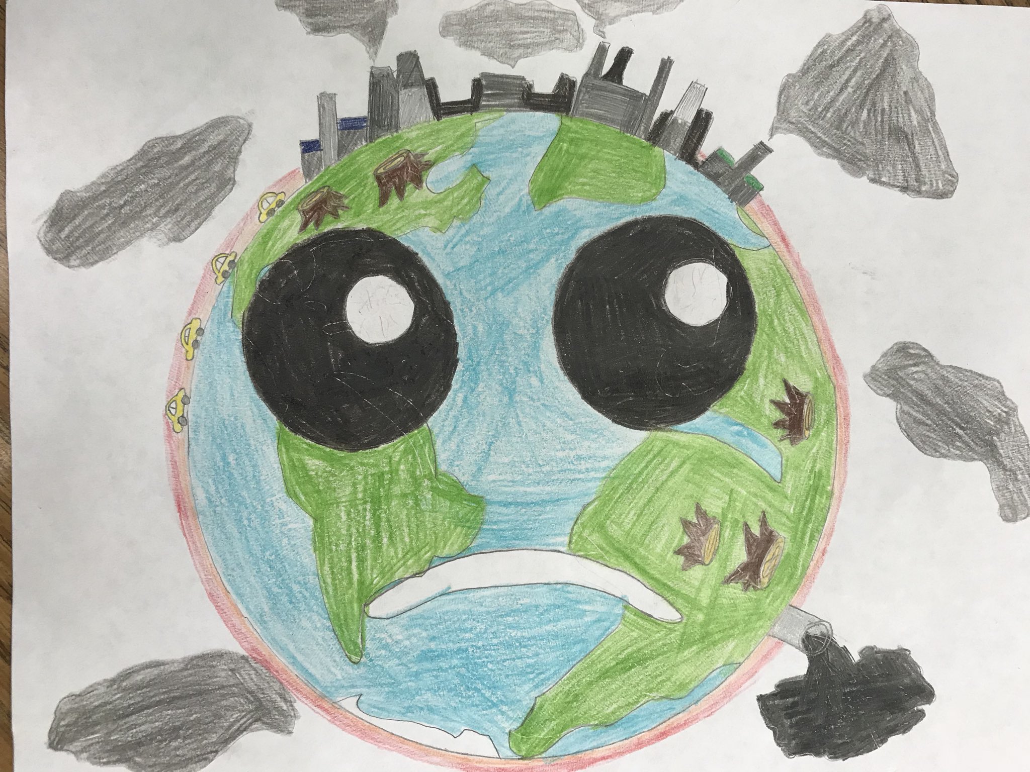 Share more than 178 air pollution drawing for kids super hot