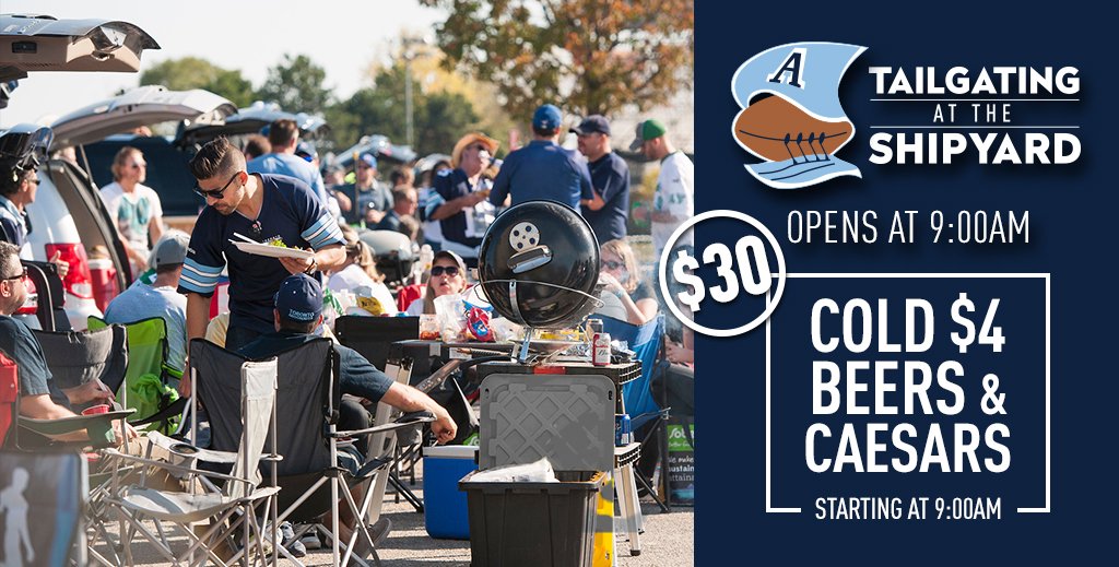 TorontoArgos's tweet photo. OFFICIAL: Sunday's tailgate will be the biggest in #ArgosFootball history! Limited tailgate passes remaining, get yours before they sell out. 🎉

PASSES » https://t.co/yk5tdm8nQ4 

#ArgosFootball https://t.co/FB0cVwvglp