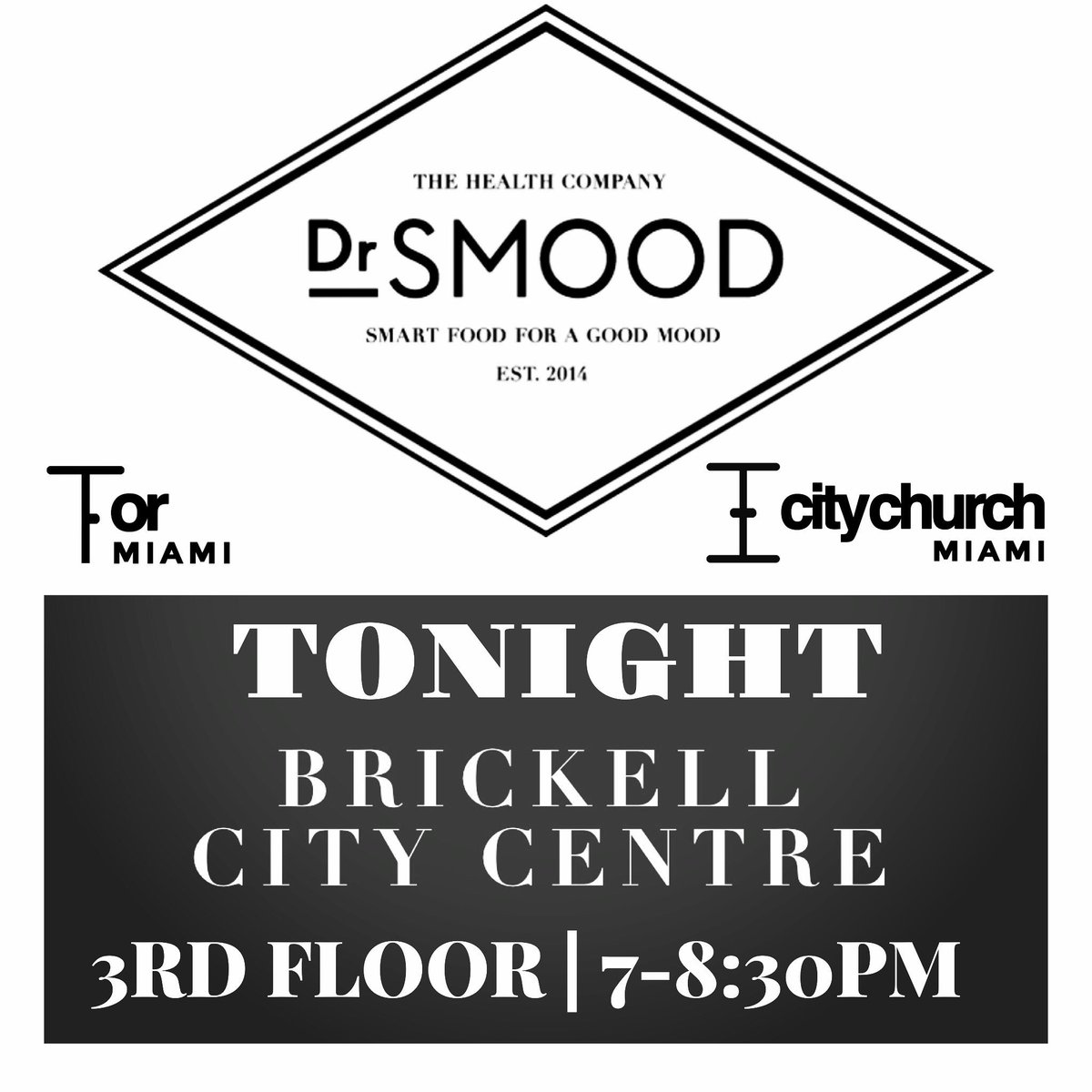 ForMiamiOrg's tweet photo. Come hang with us from @CityChurchMiami tonight! We are having a #CityMeetUp in #Brickell at @DrSmood at 7PM.

Come meet some of our team, grab some coffee &amp; hear what we are up to as we are #ForMiami. See you tonight! 

701 S Miami AVE, Miami, FL 33137 https://t.co/8JLITtsWqU https://t.co/VPs6ng038L