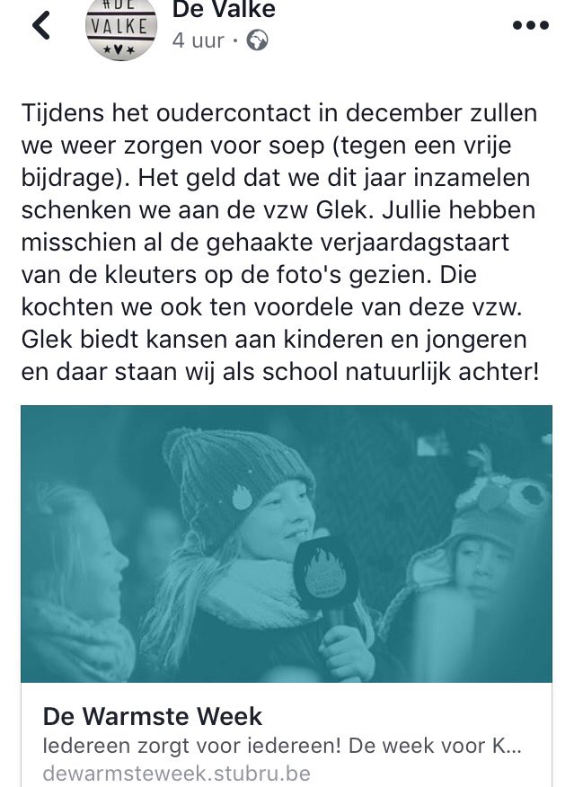 GlekVzw's tweet photo. Een nieuwe warme actie dankzij een warme liefdevolle school!! #mfl17 #warmeactie #soep #topschool #devalke https://t.co/TJ68SRWtjN