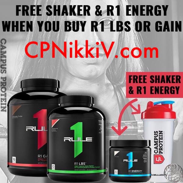CPNikkiV's tweet photo. Buy One, Get TWO Free at https://t.co/3TimpVupOl RIGHT NOW! We’re just GIVING it away! 1st to reply gets a discount code! @CampusProtein @RuleOneProteins https://t.co/k5PelR2RZe