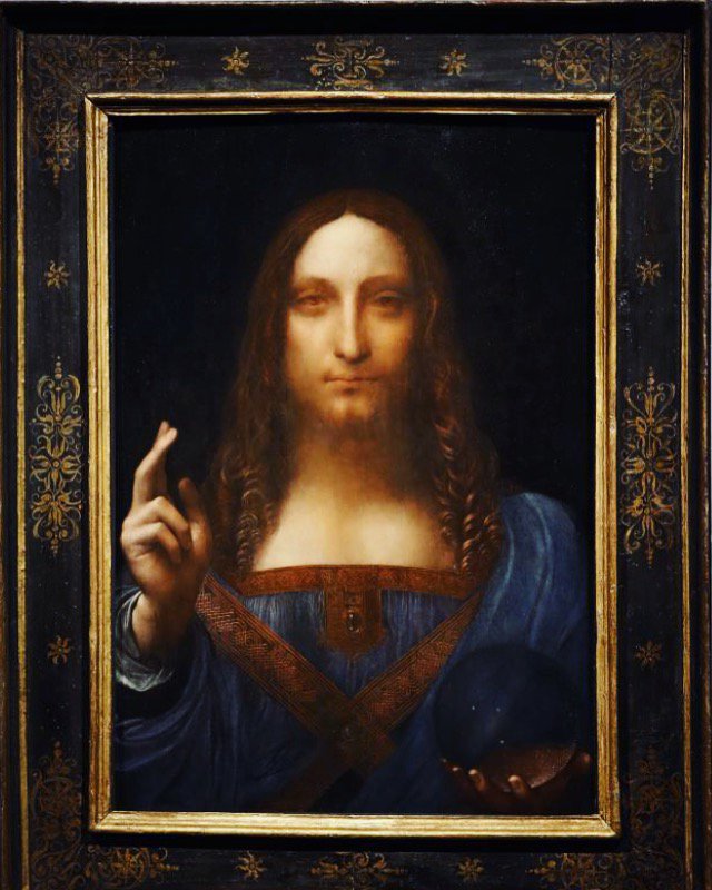 adeart22's tweet photo. LEONARDO DA VINCI 🔷🔷⭐️🔷🔷
SALVATOR MUNDI
⭐️⭐️💎⭐️⭐️
PAINTING FORGOTTEN IN MASION 
FOR 50 YEARS, DISCOVERED RECENTLY.
⭐️⭐️👑⭐️⭐️
500 Year Old Painting Sold for record
£342 Million - $450 Million
26 inch painting. https://t.co/PjcX4HEgq1