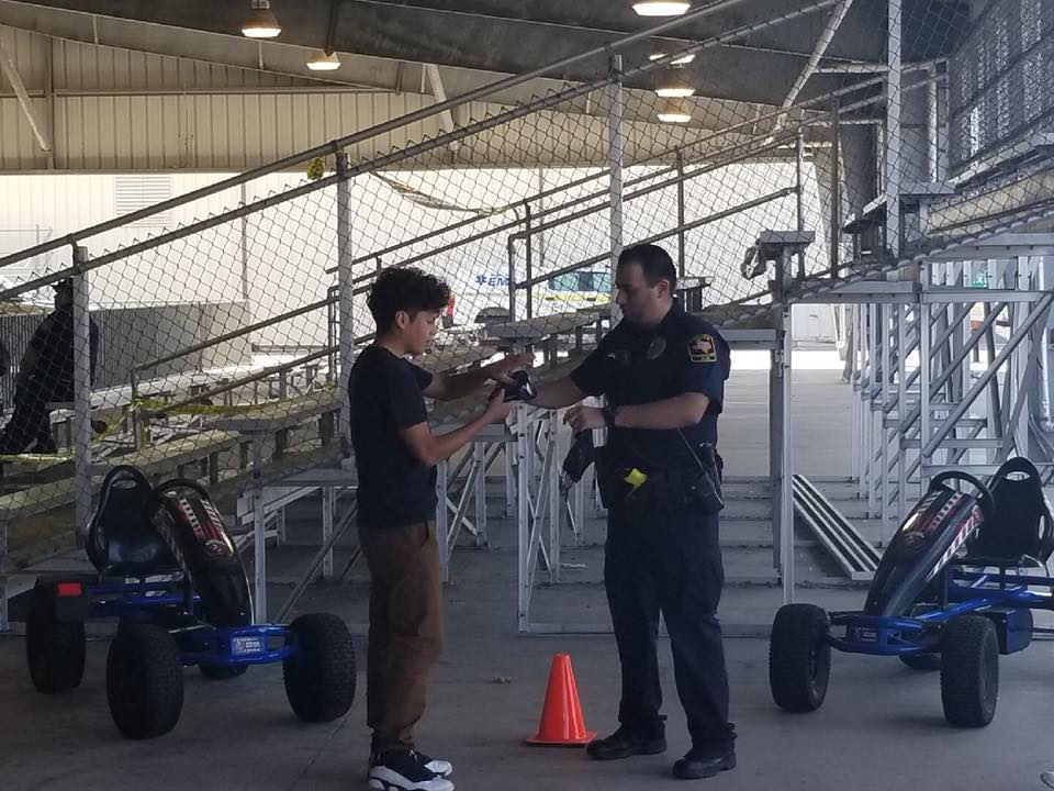 utrgvpd's tweet photo. Officer David Pena was recently at a community event (3rd Annual South Texas #PoliceK9 Competition) with our #DrunkBuster Karts....#UTRGV #RGV #DontDrinkAndDrive https://t.co/WXYslfyBd2