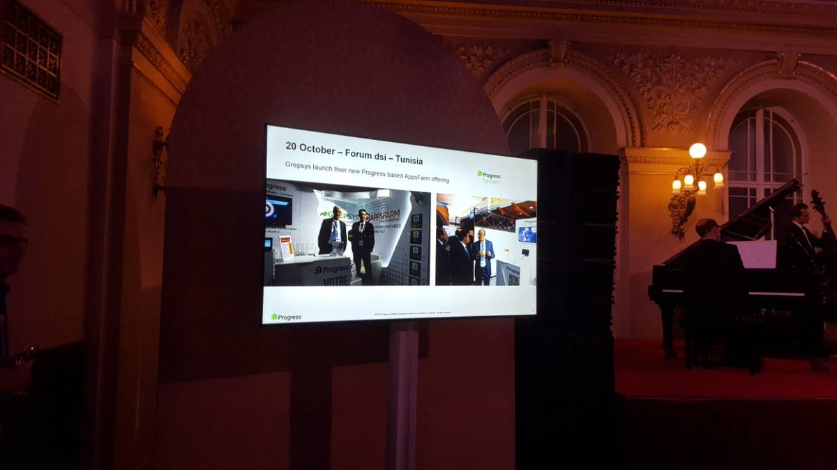 GREPSYScorp's tweet photo. Pretty proud to see pictures about our participation in the last @ForumDSI in Tunisia  at EMEA PUG Event #PUGChallenge.
Thank you to our partner @ProgressSW for the recognition of our effort. https://t.co/YJdMfXe1gV