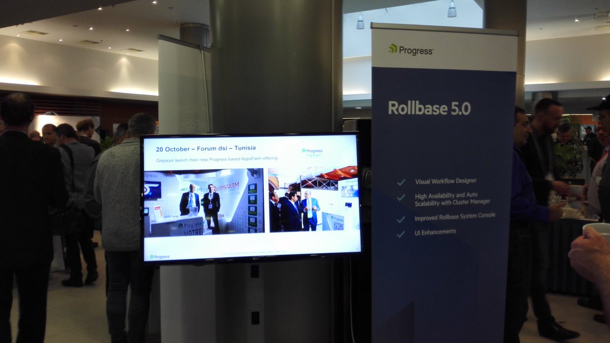 GREPSYScorp's tweet photo. Pretty proud to see pictures about our participation in the last @ForumDSI in Tunisia  at EMEA PUG Event #PUGChallenge.
Thank you to our partner @ProgressSW for the recognition of our effort. https://t.co/YJdMfXe1gV