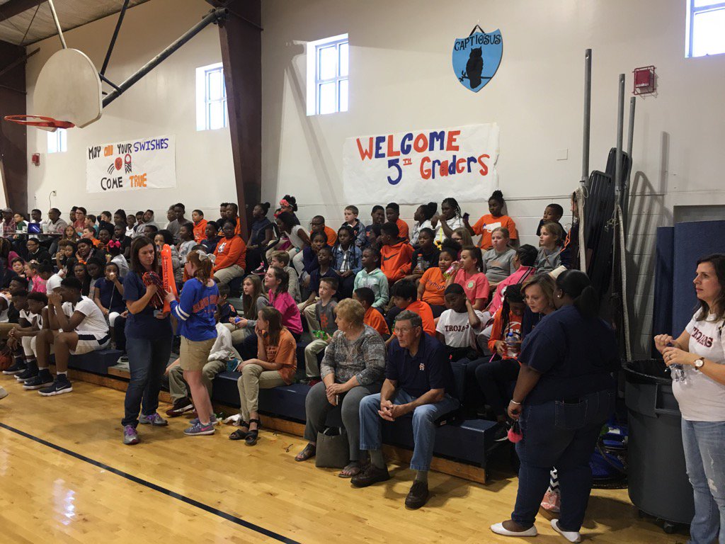 Thank you TES 5th graders for coming over and supporting the Girls and Boys basketball team.  <a href="/TroyCitySchools/">Troy City Schools</a>