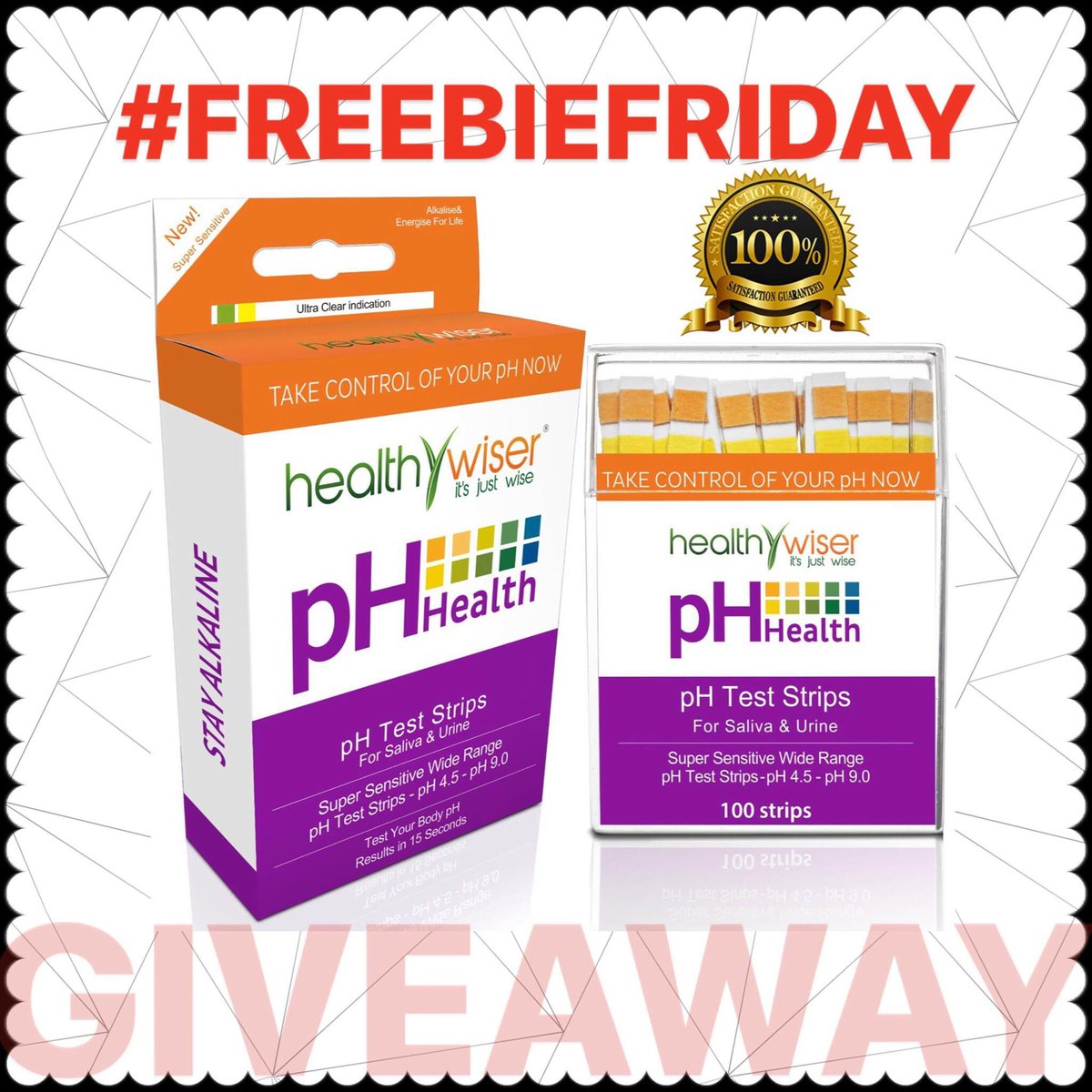 HealthyWiserLLC's tweet photo. RT &amp; Follow @HealthyWiserLLC for a chance to #win our #freebiefriday #PHTestStrips 😉😉 https://t.co/kCX4TDwUlA