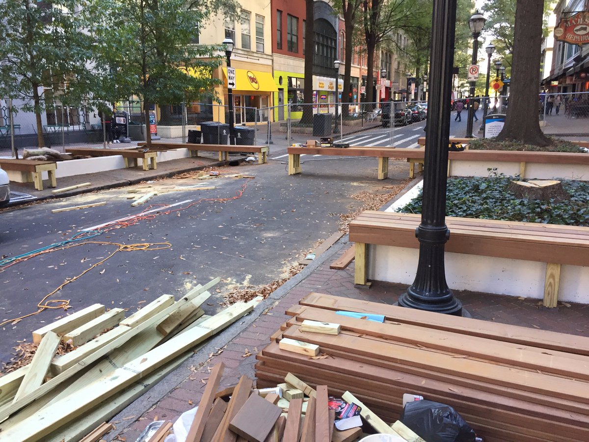 ATLCityStudio's tweet photo. Anyone seen what we've got going on over at Broad Street? Could be a pilot project for better public spaces. Here's a sneak peak for your Friday! Check it out! #designATL #designisforeveryone https://t.co/LmnwnmuH8M