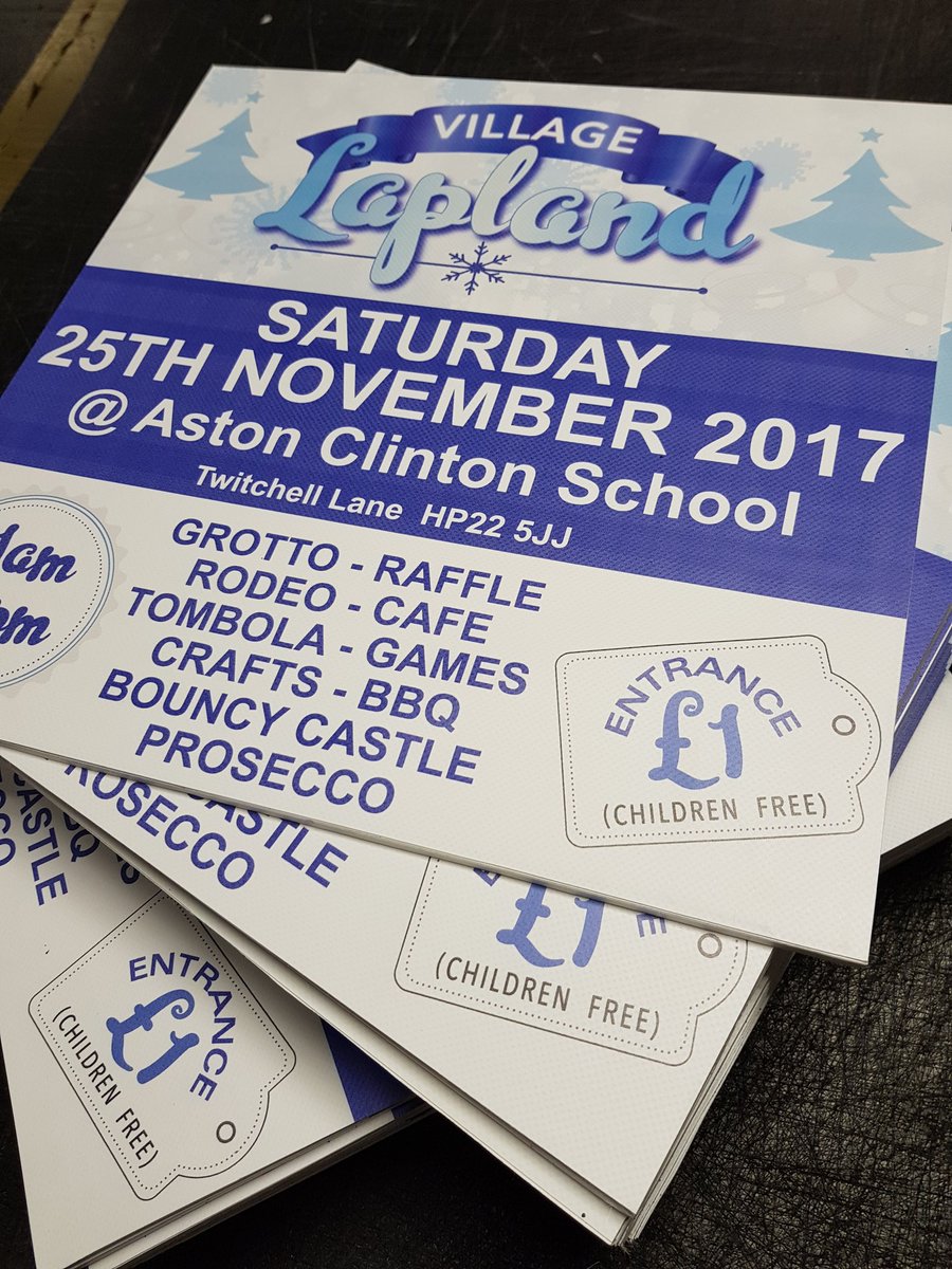 Just delivered a batch of #banners and #boards for the <a href="/AstonClintonSch/">ACS</a> #villagelapland get yourself down if you are around on 25th nov #christmas #xmas #advertising